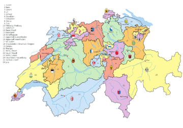 The 26 Cantons of Switzerland