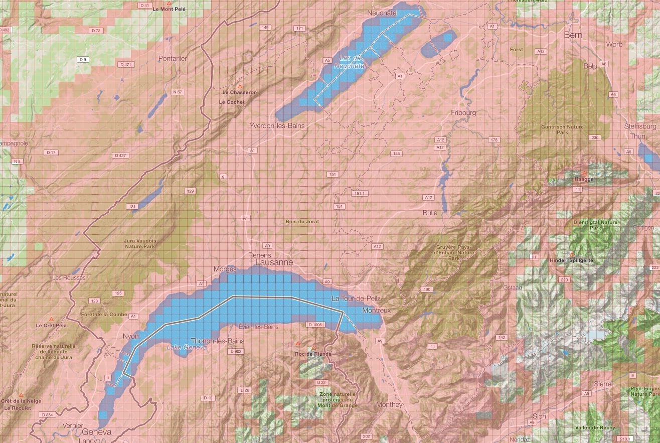 Vaud Fribourg Veloviewer Explorer tiles