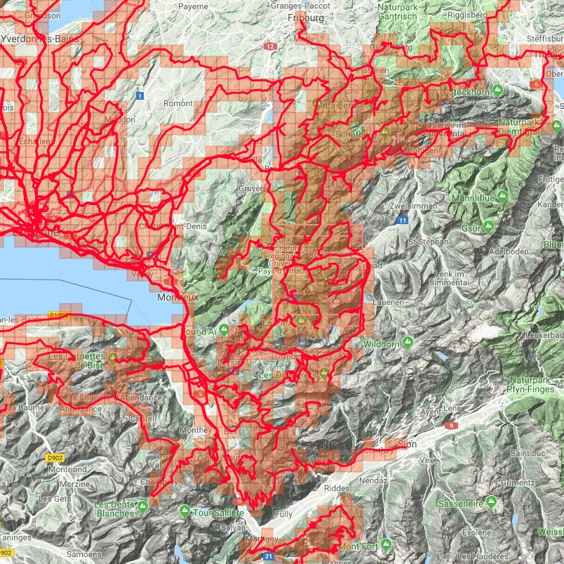 Veloviewer Explorer tiles 2018 Alps