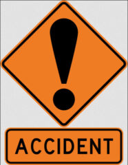 Accident sign